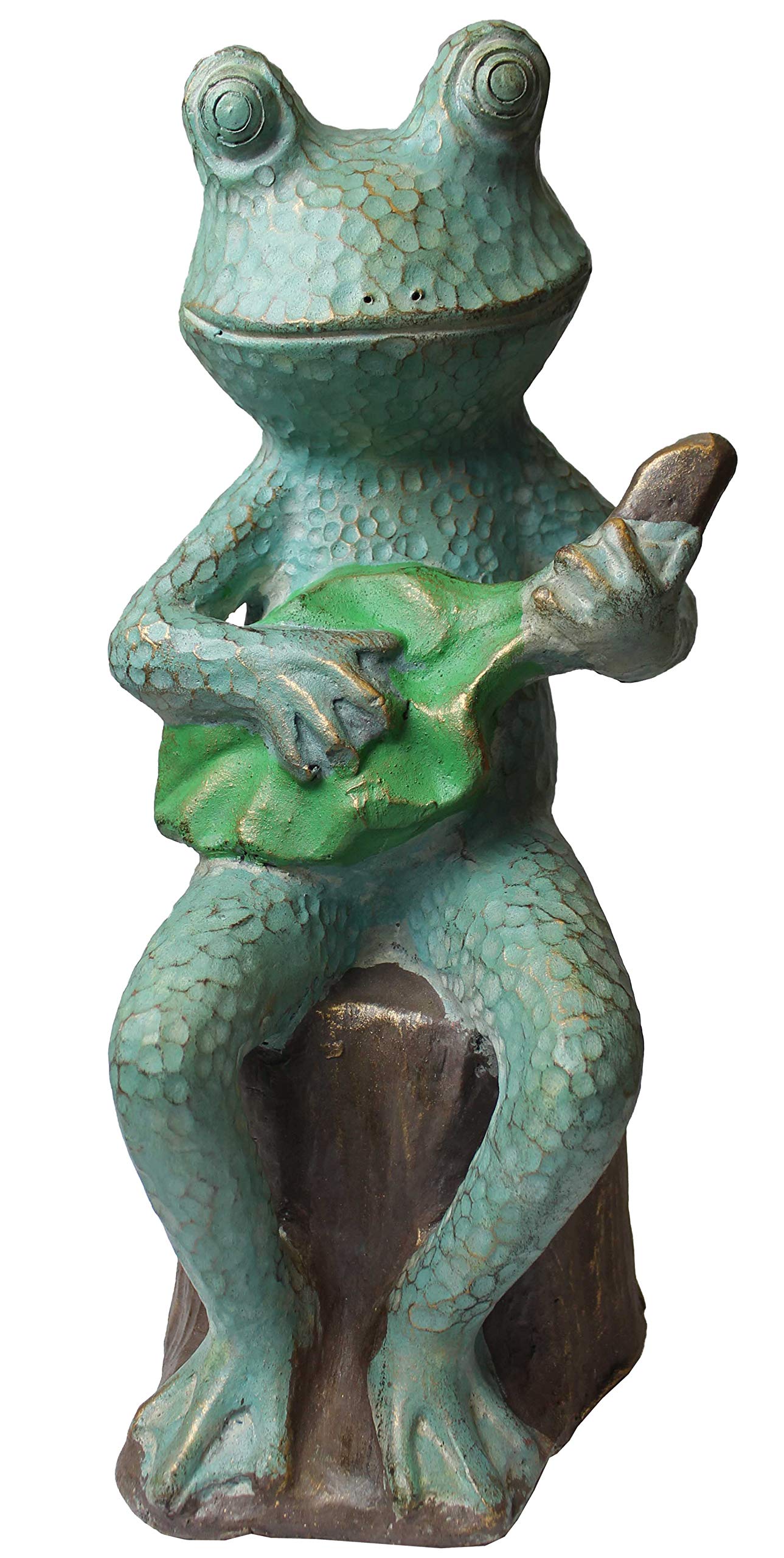 Grenouille en argile Rotfuchs grand format 50 cm pour décorer un parterre de fleurs