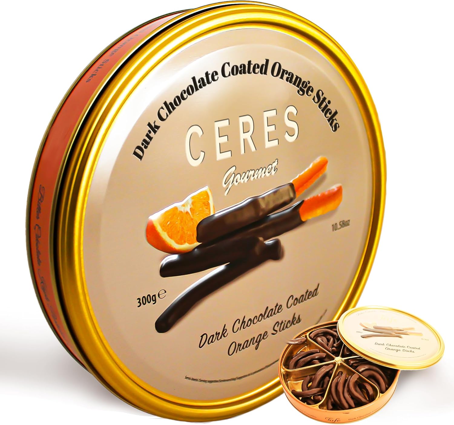 Dark Chocolate Orange Peel Sticks, Candied Orange Peel Slices Coated