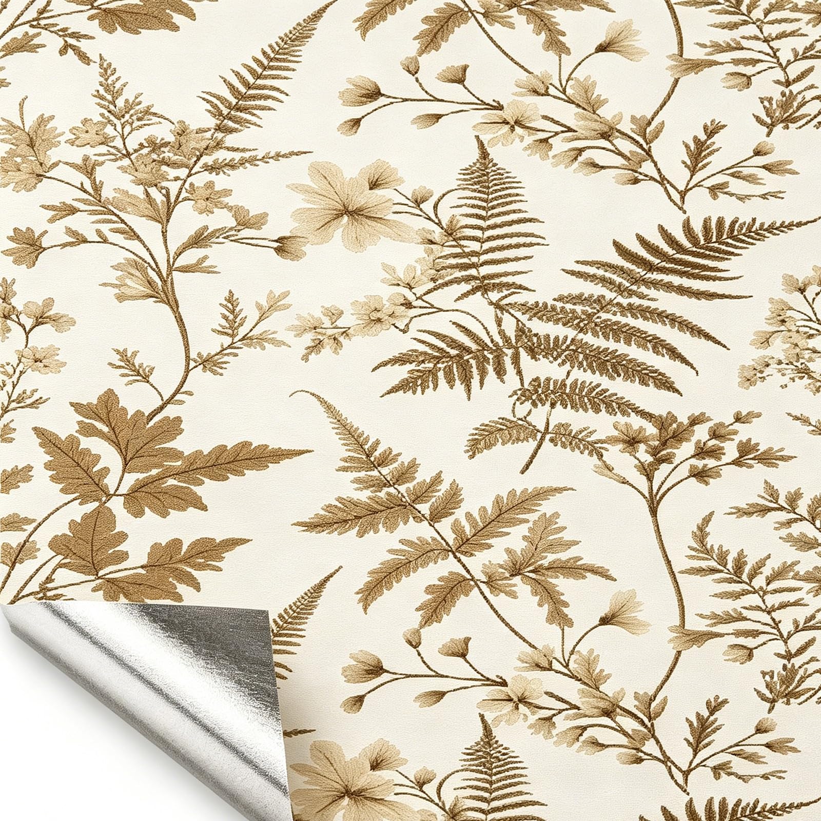 Zynqra L Flora Pee And Stick Wallpaper,Removable Self Adhesive,For Bedroom Walls(,L500cm/196.9In*W44cm/17.3In)