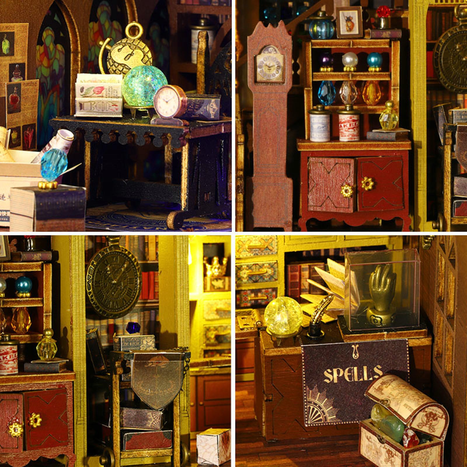 Cuteefun Casa de Muñecas Mágica en Miniatura con LED (Mágica del Tesoro)