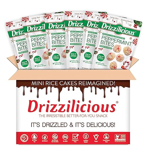 Miniatura 34 de Drizzilicious Mini Rice Cakes S'mores - Patatas fritas de arroz, aperitivo saludable para adultos y niños, pasteles de arroz saborizados, veganos