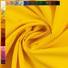 Cotton Fabric Heather, Plain Colours, 100% Cotton, Yellow, Standard 100 by Oeko-Tex (50 cm x 150 cm)