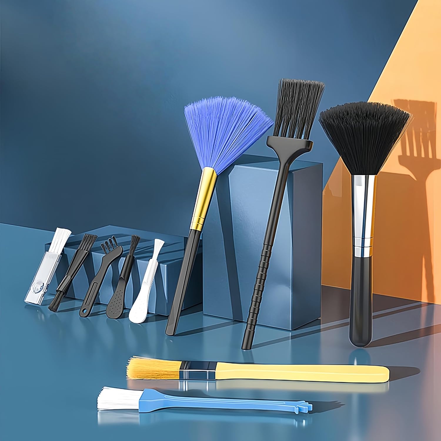 Kit de Limpieza de Teclado 3 en 1, 10 Piezas Quitapolvos de Mano