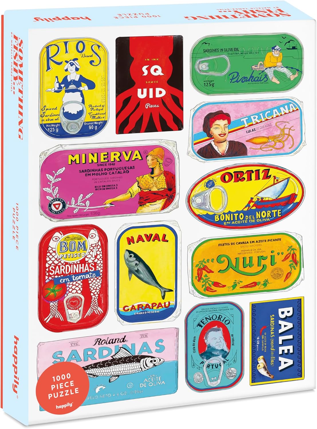 Something Fishy 1000 Piece Premium Recycled Board | Modern Jigsaw Puzzle for Adults | Happy Puzzle