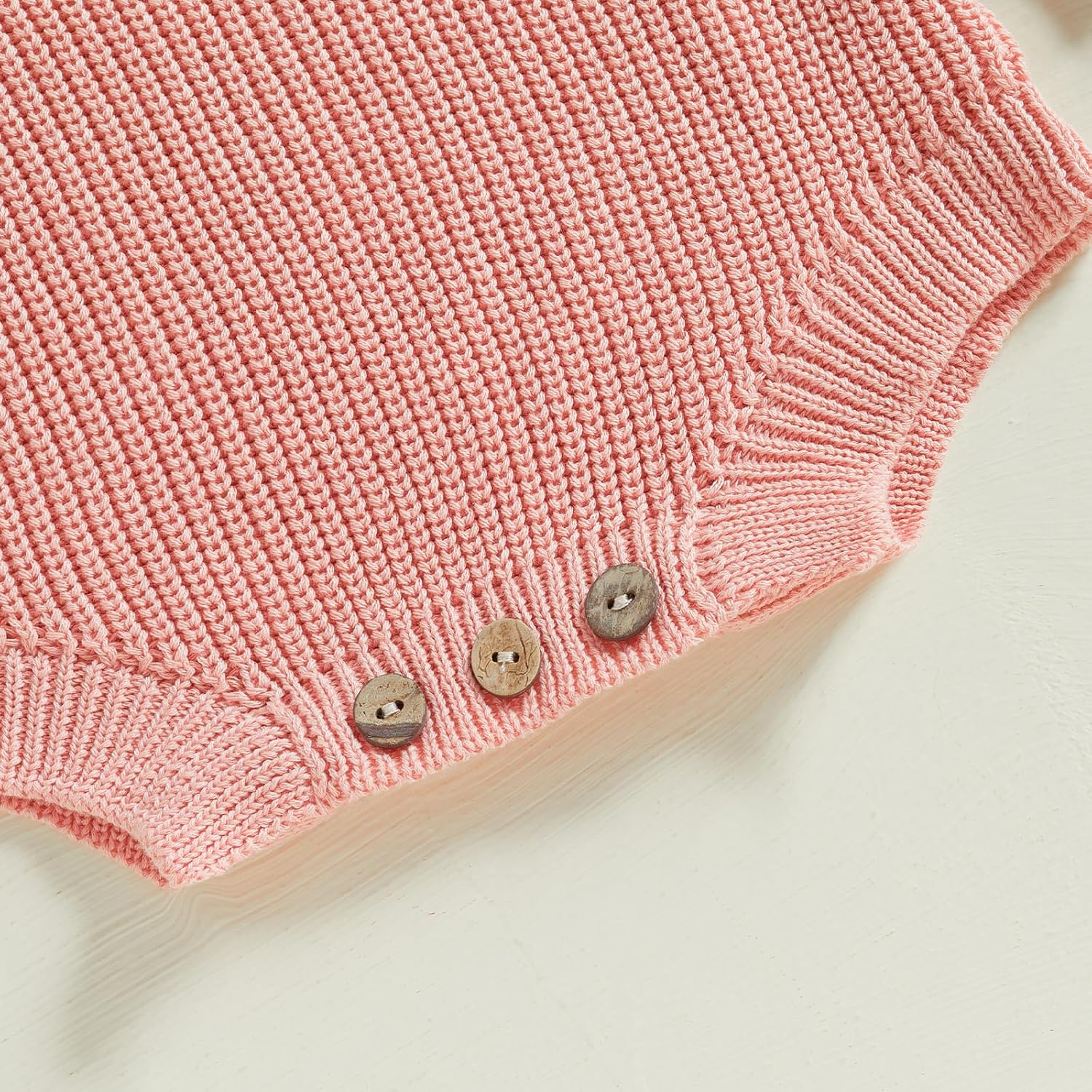 Baby Boy Girl Valentines Outfit Embroidery Sweater Bubble Romper Long Sleeve Knit Bodysuit One Piece Outfit - Image 7