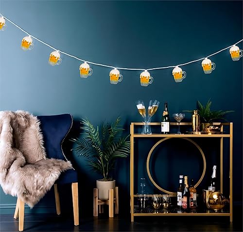 Miniatura 6 de Guirnalda de luces de trébol para exteriores de 8.5 pies, luces de decoración del día de San Patricio con 10 luces verdes de trébol de la suerte,