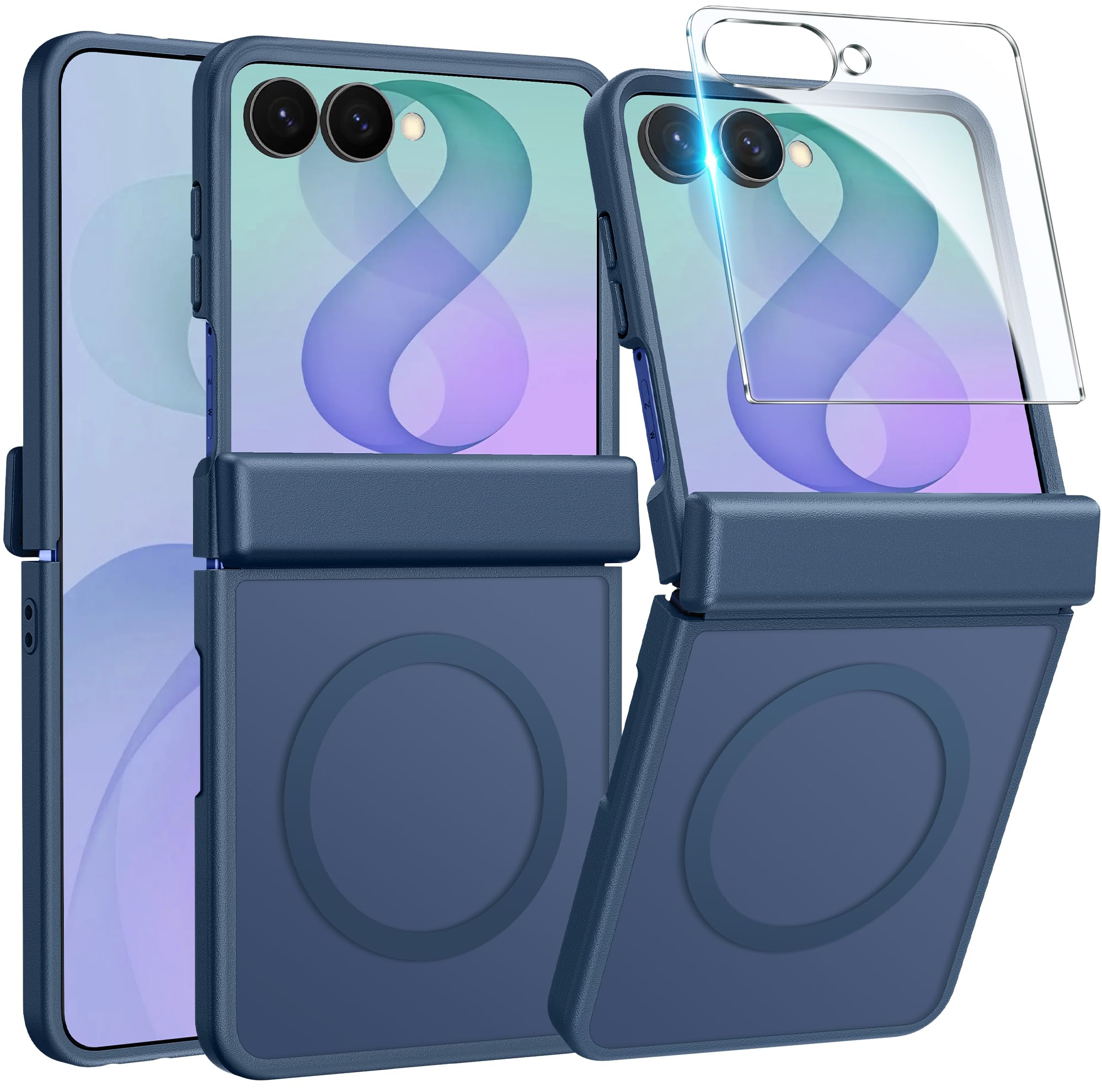 FNTCASE for Samsung Galaxy Z Flip 8 Case, Fit for Magsafe, Screen Protector