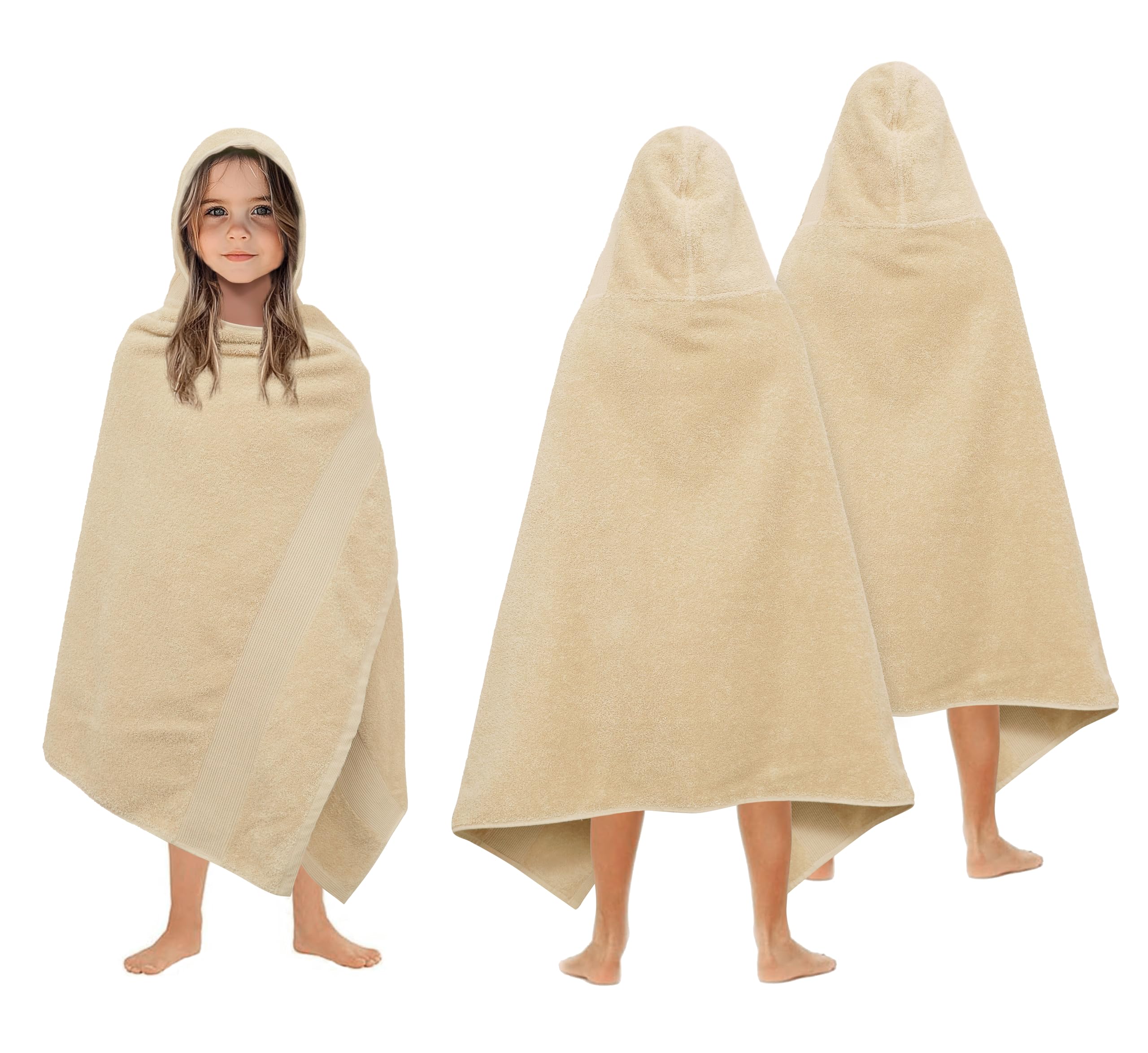ORIGINAL KIDS Hooded Bath Towel - 2 Pack 100% Cotton Soft Plush Kids Towel