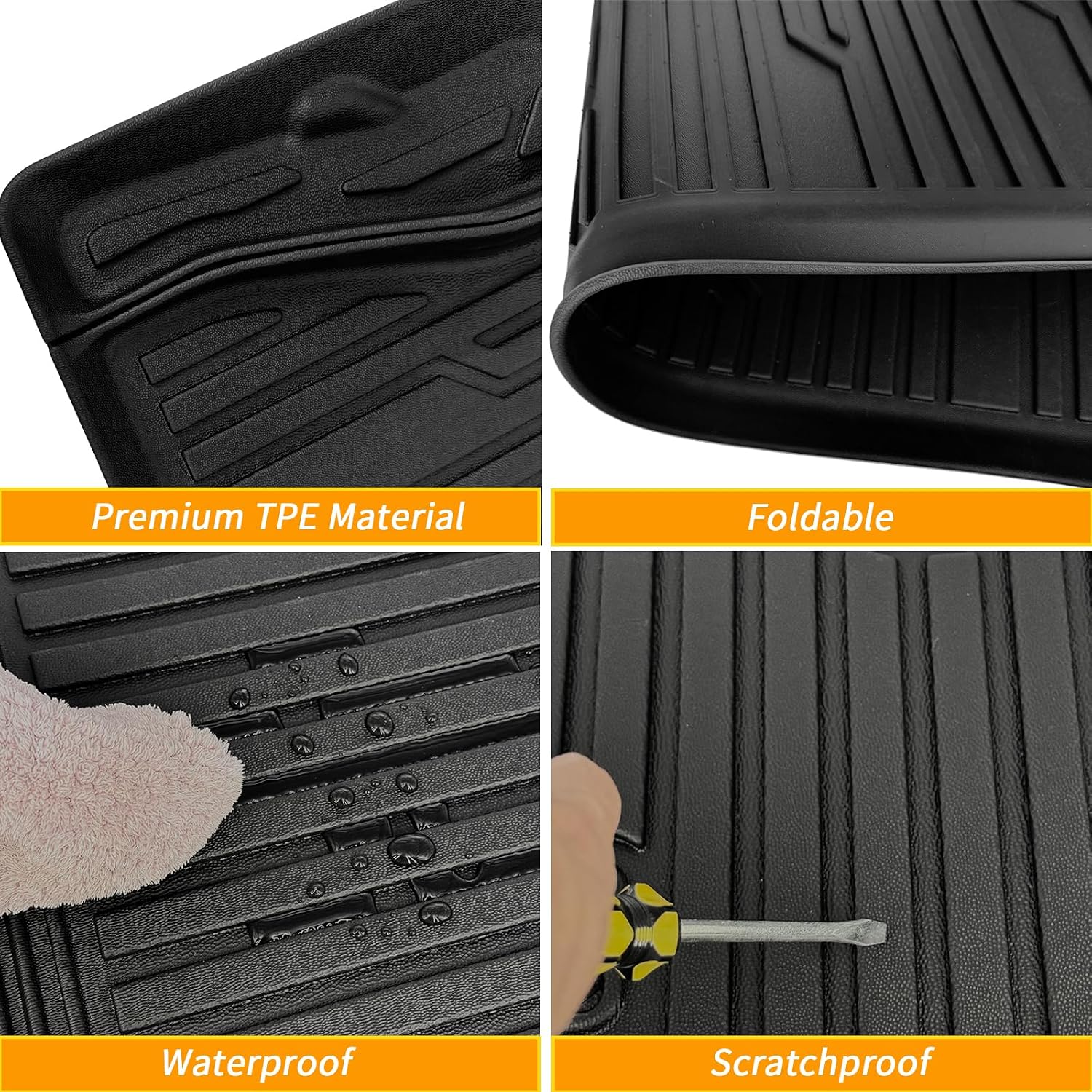 Cargo Mat Compatible with Toyota Sienna 2021-2025 2026 7&8 Seat Trunk Mat & Backrest Liner TPE Cargo Liner 3rd Row Back Seat Cover Replacement for 2021-2026 Toyota Sienna Accessories