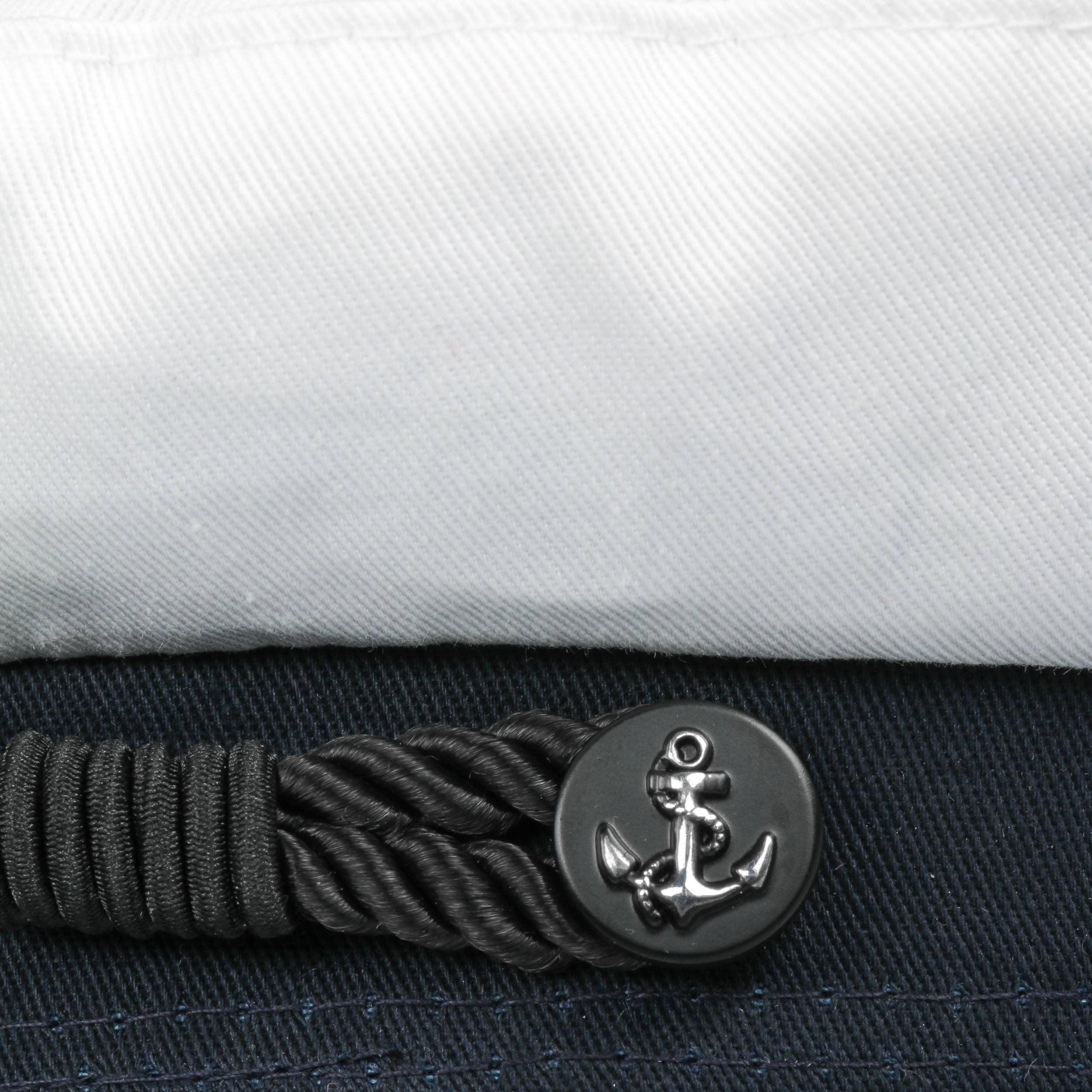 HAMMABURG Casquette de Marin White Starline Femme/Homme - Bonnet Capitaine avec Visiere Hiver Automne Ete Printemps Printemps-ete