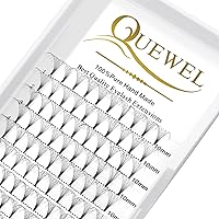 Vista 23 de QUEWEL Extensiones de Pestañas Prehechas en Forma de Abanico, Extensiones de Pestañas Prehechas 5D de 0.07mm de Grosor, Rizado C, Volumen