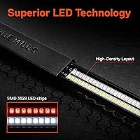 Vista 4 de True Mods Barra de luz LED de 49 pulgadas para puerta trasera ahumada para camioneta, remolque, vehículo [aluminio rígido] [secuencia de encendido]