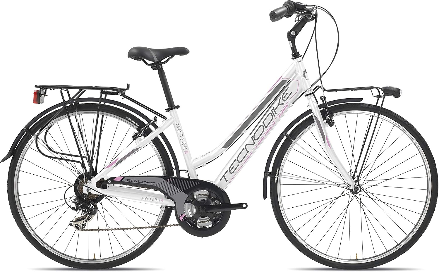 Tecnobike Moderna 21V Lady - 21 Speed Shimano - Exclusive Bazam.Store  Selection - Telaio in Alluminio 28 Pollici - Super Light! - Colore Bianco :  Sport e tempo libero