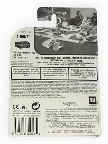 Miniatura 2 de Mattel Hot Wheels 2004 Treasure Hunt Escala 164 1965 Púrpura Pontiac Bonneville 112 Die Cast Car #101