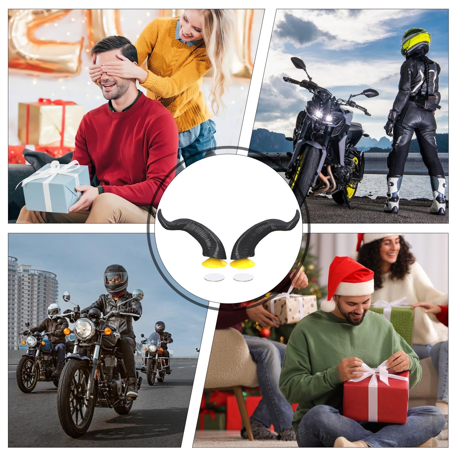 Amazon.co.jp: 2個のヘルメット用ホーン、オートバイヘルメット