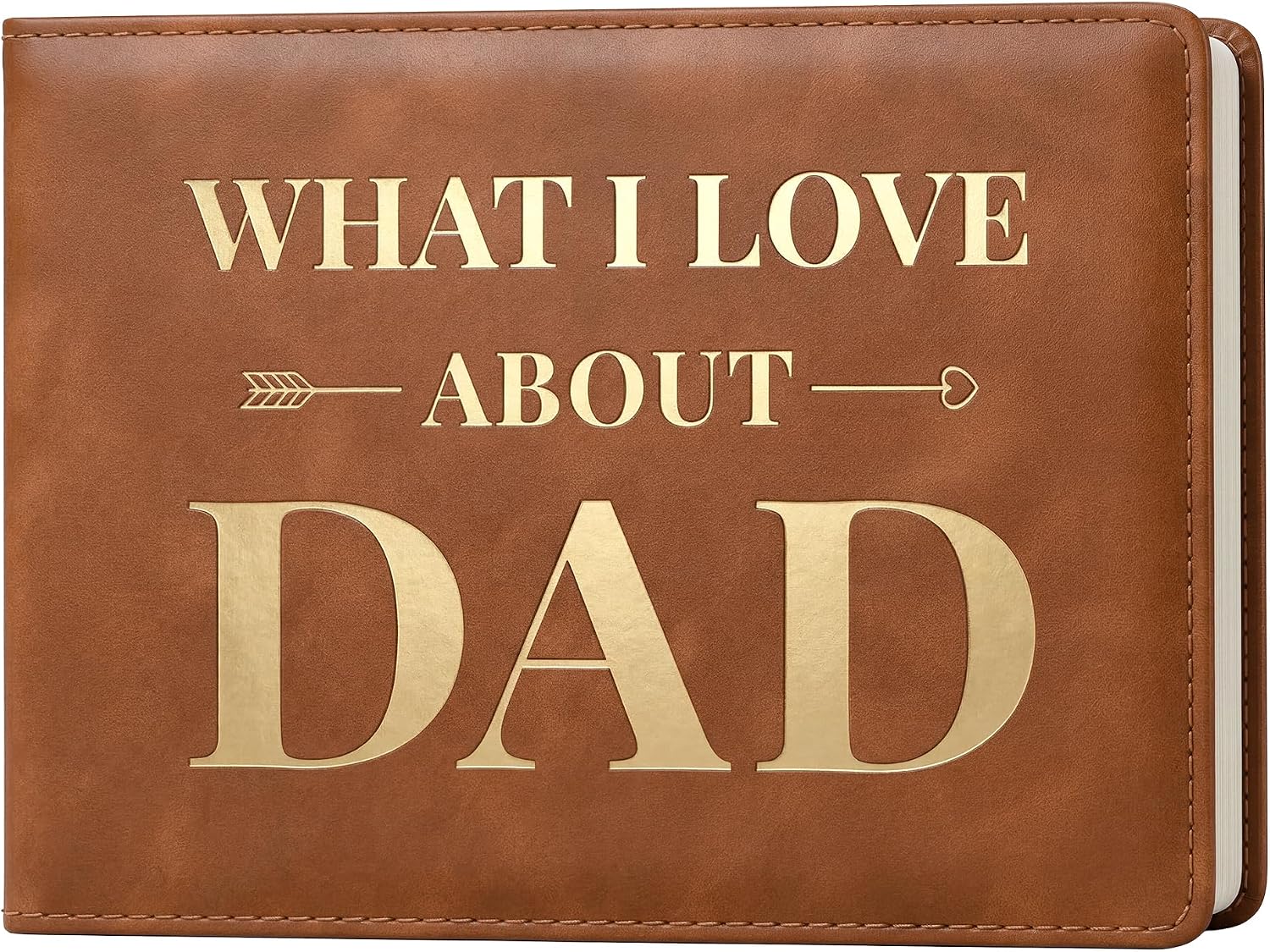 What I Love About Dad Leather Book – A Fill-In-The-Blank Keepsake Journal Gift for Dad Birthday Father's Day Christmas from Daughter Son