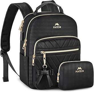 MATEIN Shoulder Bag with USB Charging Port, Waterproof Lightweight Travel Daily Backpack College Handbag