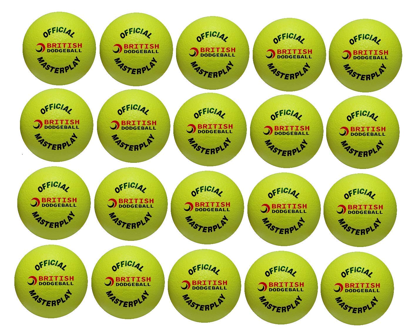 British Dodgeball Foam Dodgeball - Twenty Pack (20pcs, 15cm)