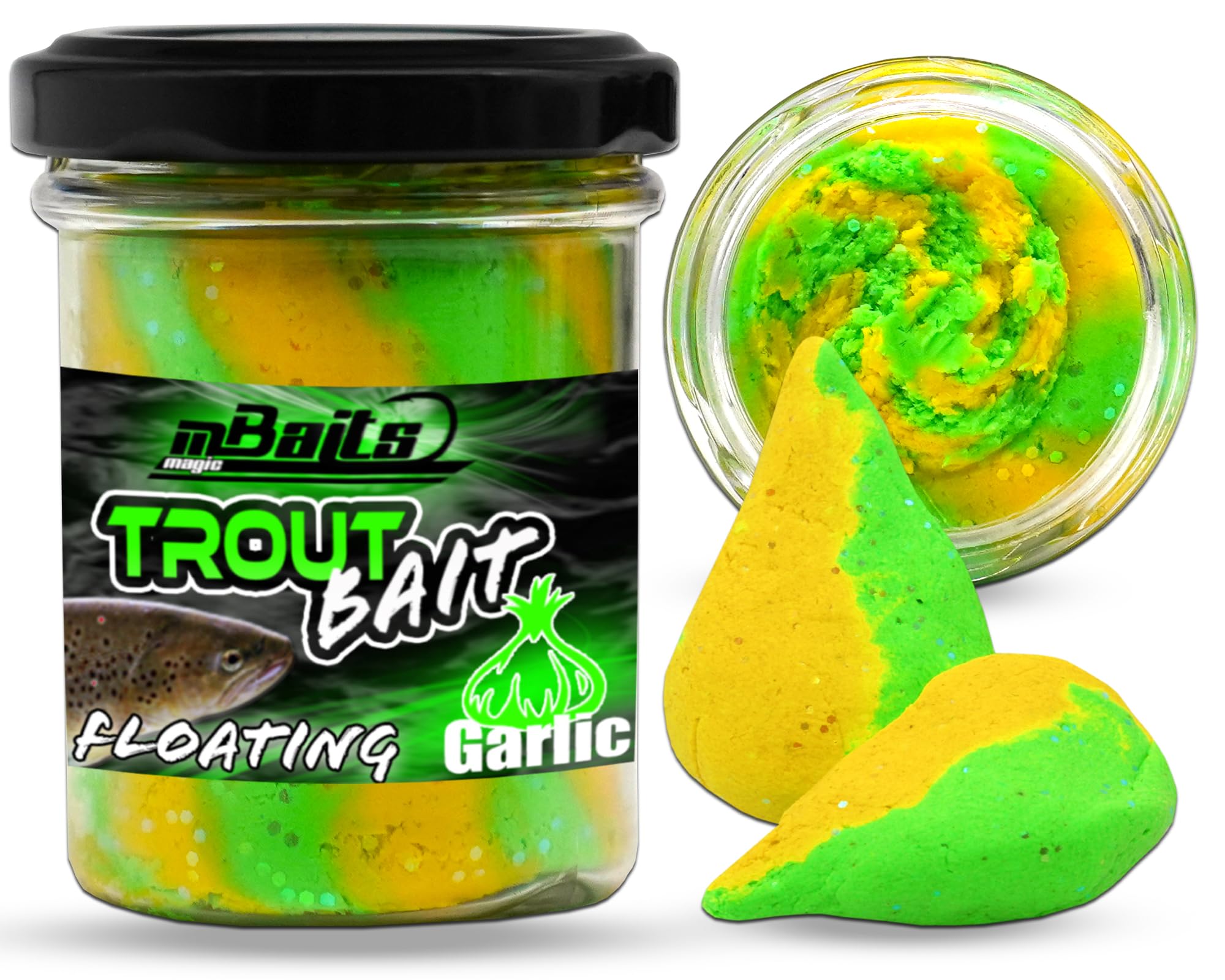 Angel-Berger Magic Baits Trout Bait Forellenteig Magic Trout Paste (Fluo Green Yellow, 60g)