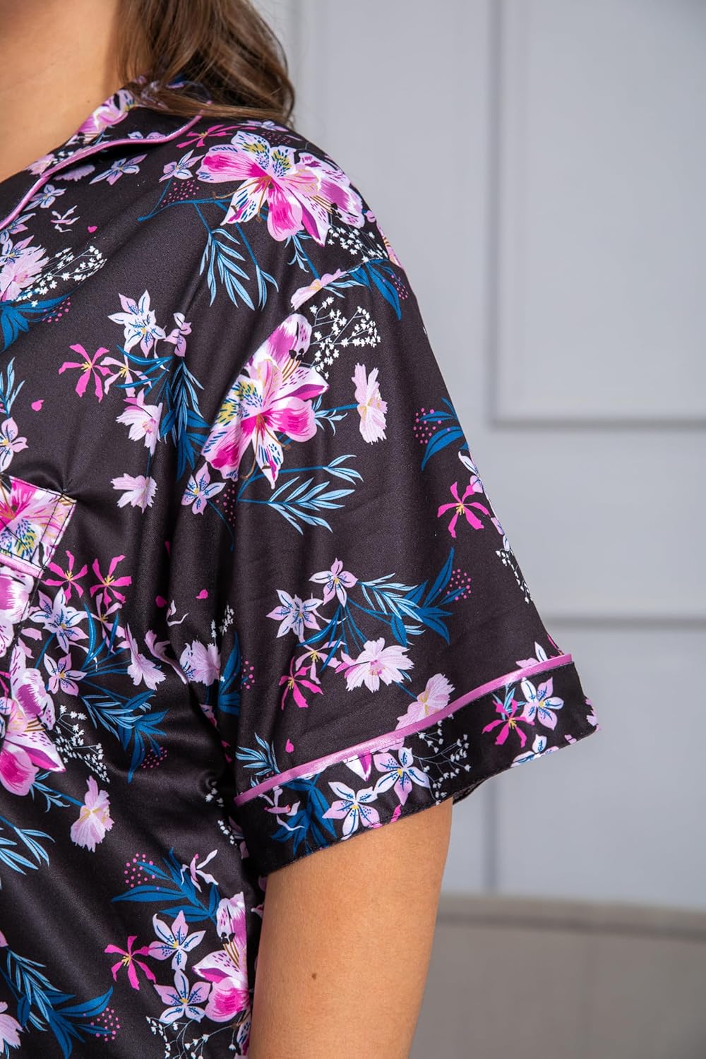 Vozanet Women's Pajamas Set Button Down Short Sleeve Shirt and Pants Soft Knit Polyester Lounge Sets Plus Size 1x to 5x - Image 5