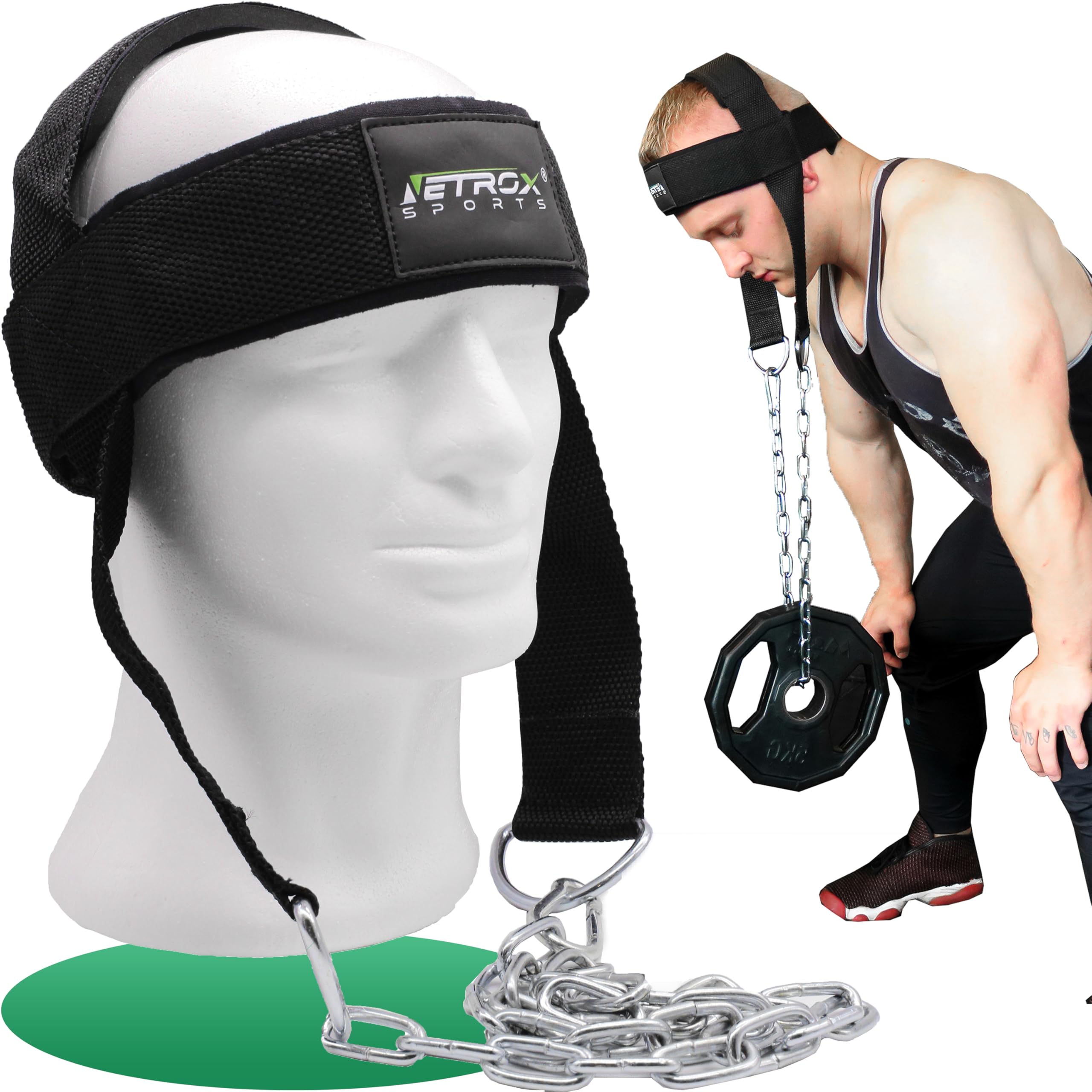 Netrox Sports Nektrainer ter versterking van de nek en hals, met