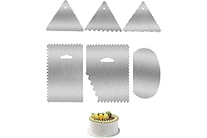 Professional Cake Decorating Tools: Set of 6 Cake Scrapers and Icing Smoothers