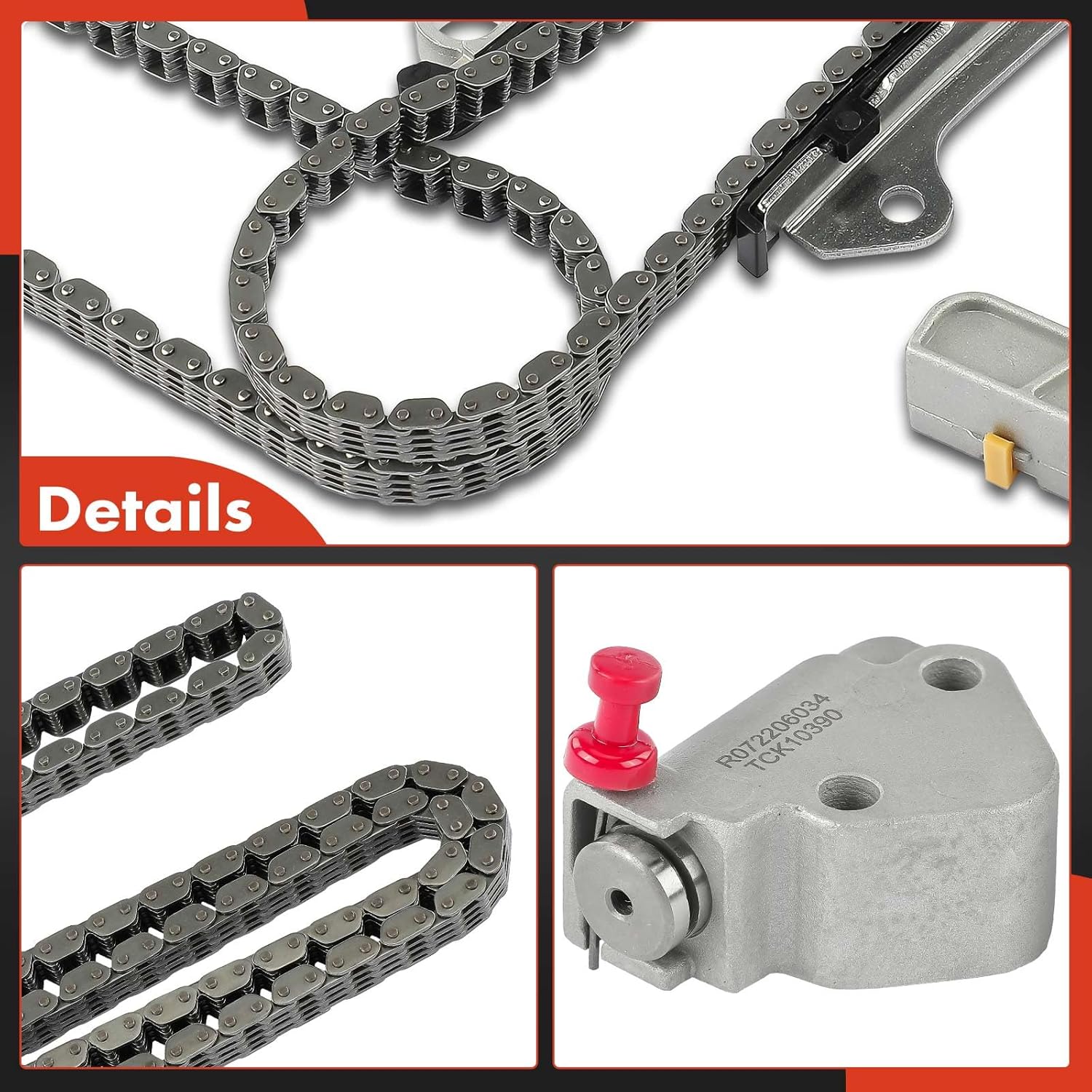 A-Premium Engine Timing Chain Kit W/Tensioner & Guide Rail [DOHC, L4 2.5L] Compatible with Nissan Altima 2002 2003 2004 2005 2006, Sentra 2002-2006