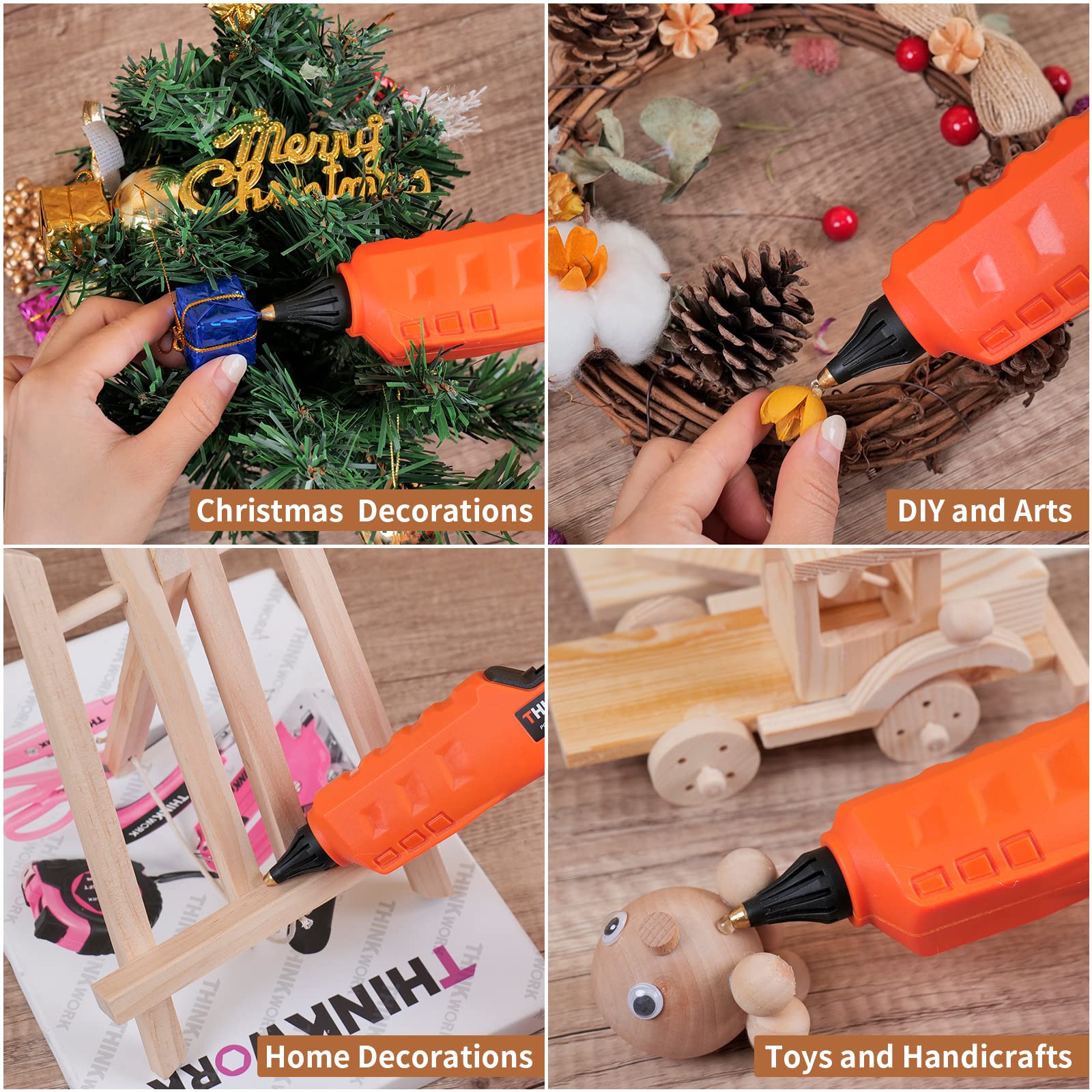 THINKWORK Cordless Hot Glue Gun - 30 Sticks Included -7 THINKWORK Cordless Hot Glue Gun - 30 Sticks Included -7