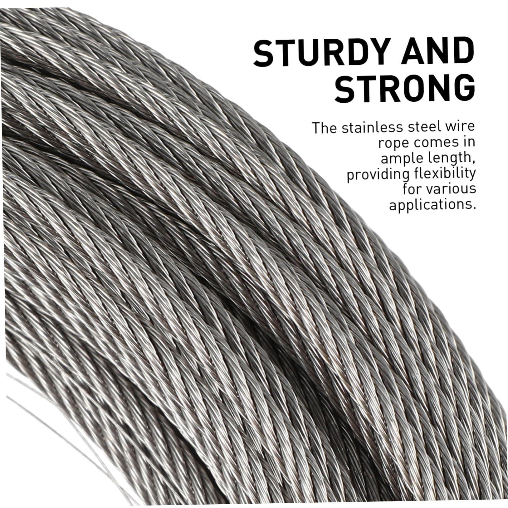 HEALLILY Hanging Wire Rope 304ss 25 Ft Length Wire Rope for Garden Aluminum Sleeves
