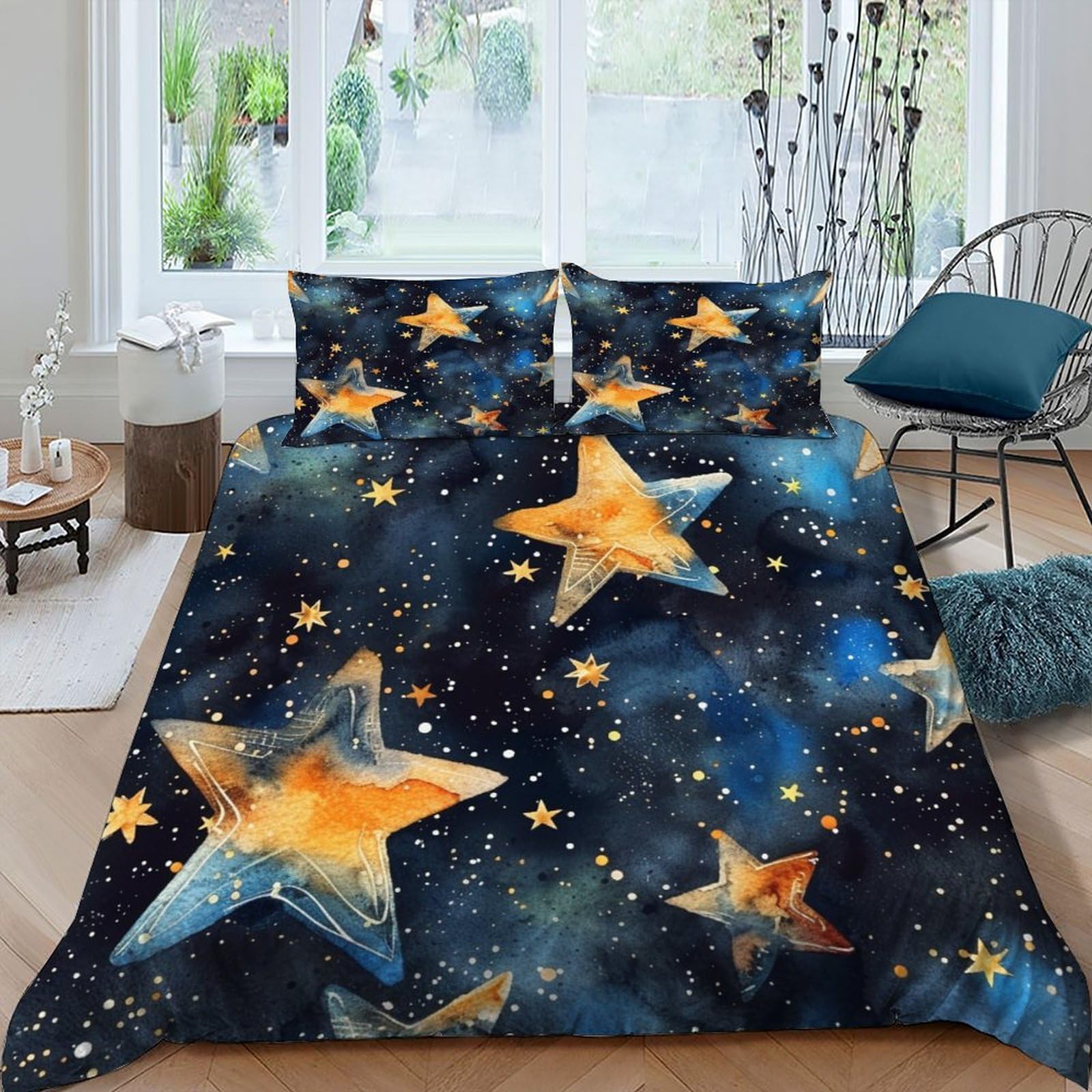 Parure de lit starry sky aquarelle pour transformer votre chambre en un cocon céleste