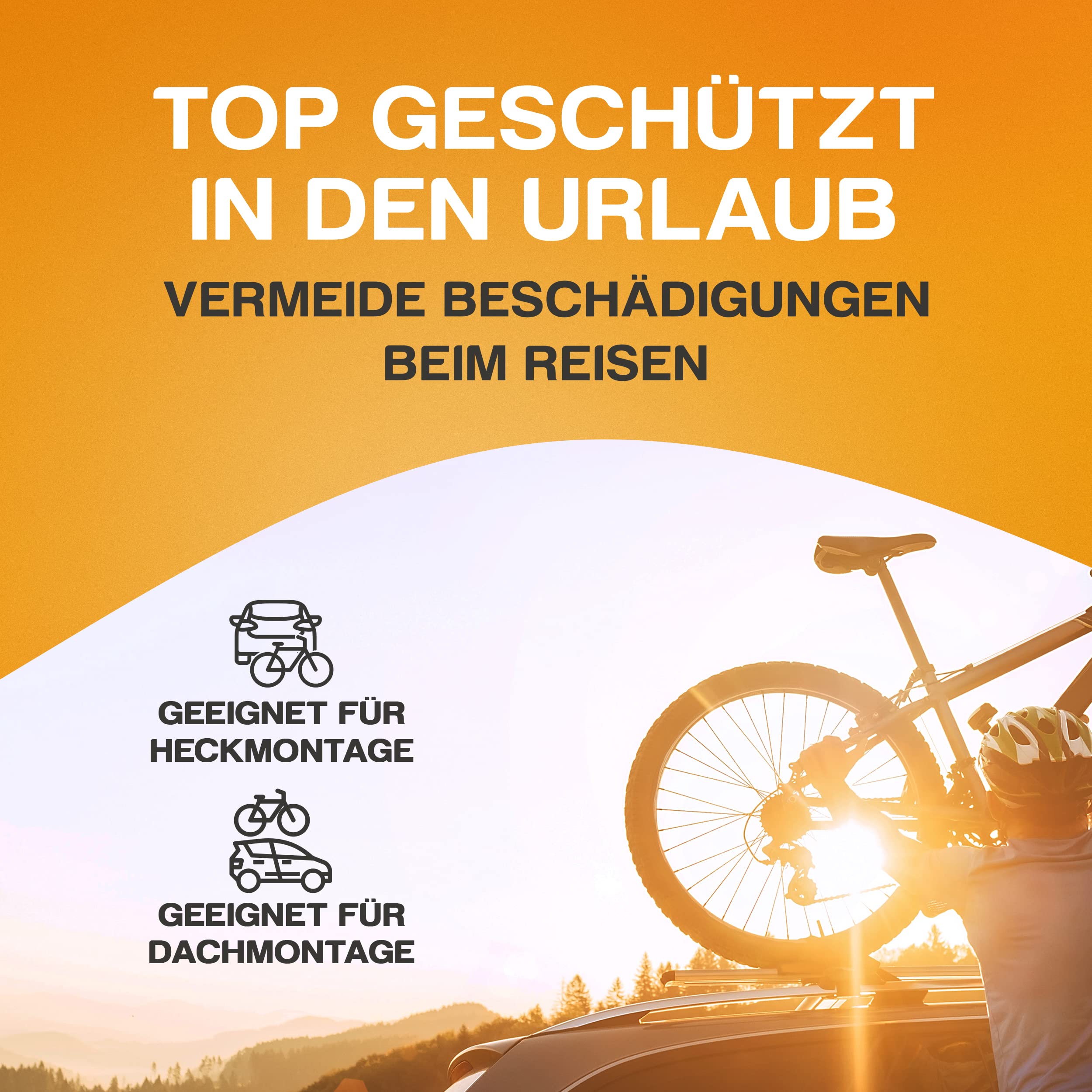 WHEELOO Lenkerschutzhülle Ebike Transportschutz I wasserabweisend & robust I Fahrrad Abdeckung für Heckträger I Regenschutz Hülle für Fahrradträger I Lenkerschutz Schutzhülle
