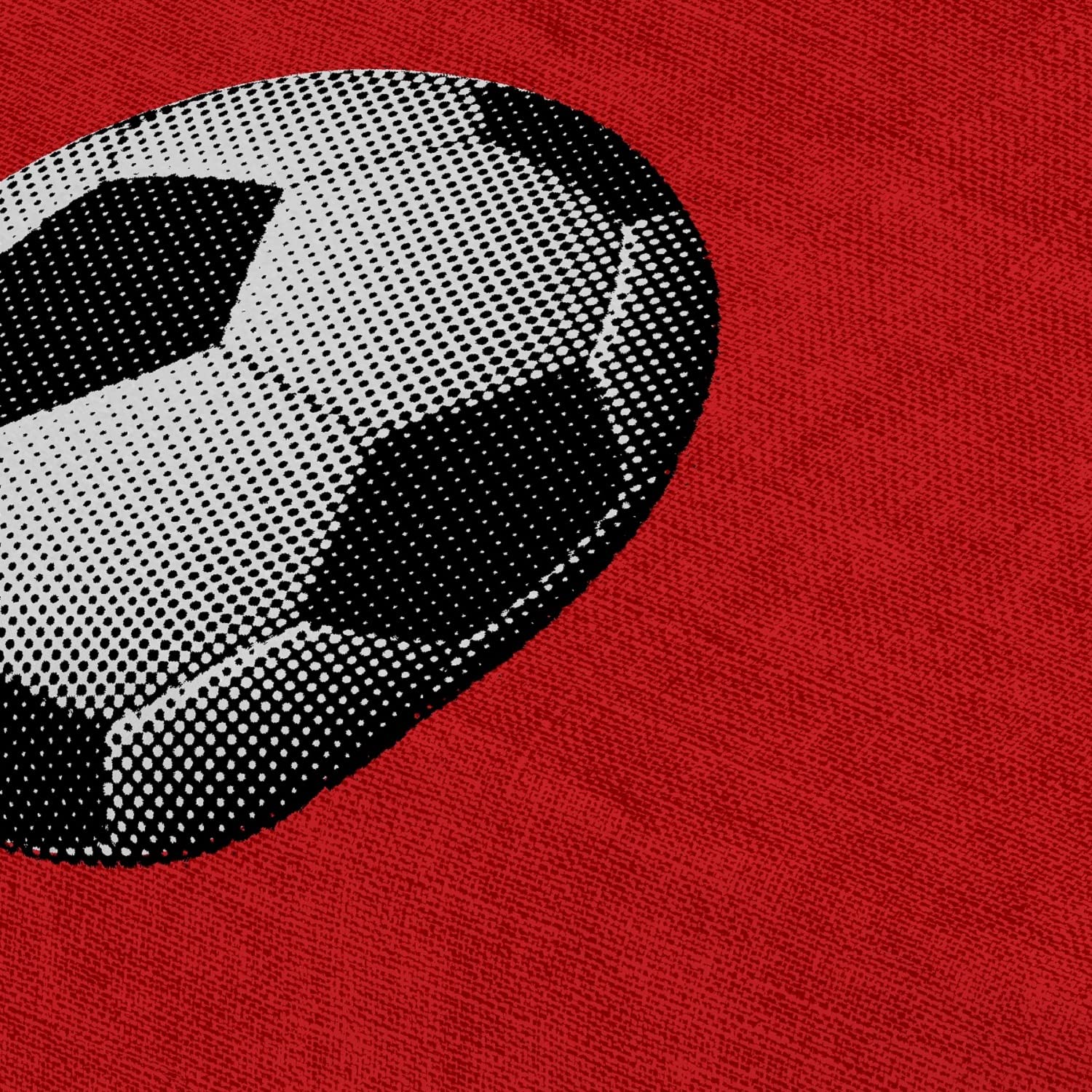 Catherine Lansfield Football Red Funda Nórdica + Funda de Almohada Cama 90cm - 160x220+50x110