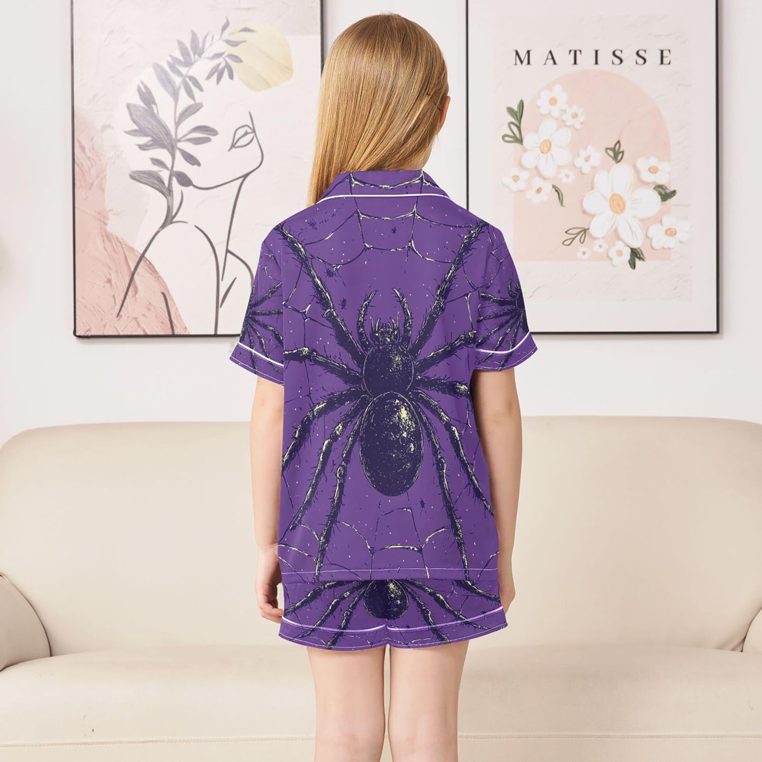 Silk Pajama Sets Short Sleeve Pajamas Soft Sleepwear 2 Piece Pjs Set