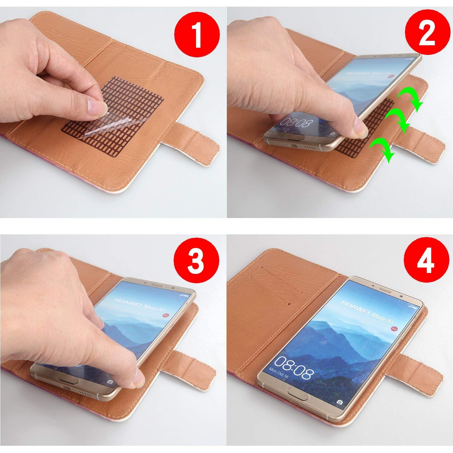 Gukas Flip PU Billetera Design Para Elephone C1 MAX 6" Funda De Carcasa Cartera De Cuero Case Cover Piel (Negro