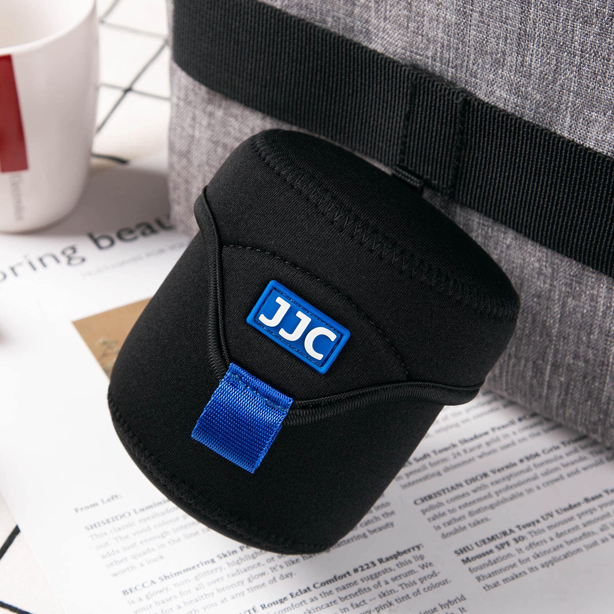 JJC Custodia per obiettivo lenti neoprene protettiva per Canon Fuji Olympus per Nikon obiettivi, L Fits Lens ≤ 78x78mm