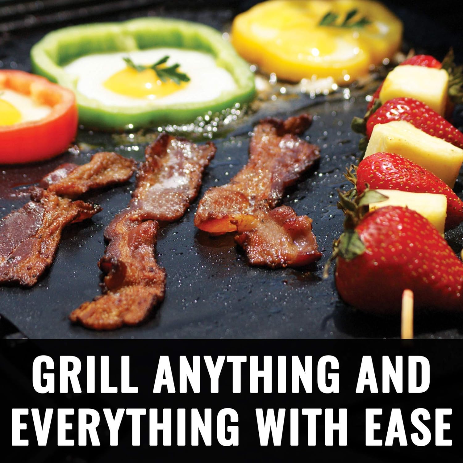 Grillaholics Grill Mat Bundle - Includes Nonstick Grill Mat 3-Pack 600 Degree Heavy Grill Mats Mesh Grill Mats
