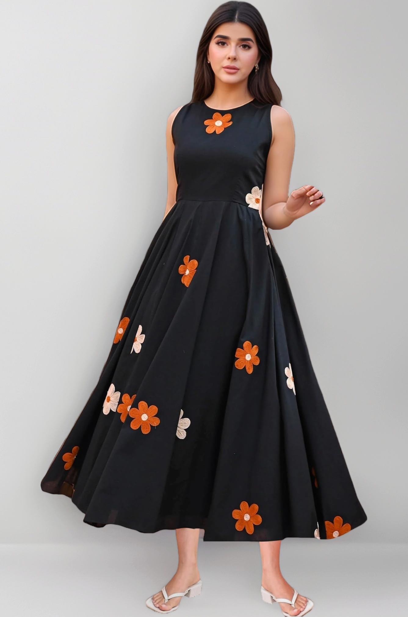 Dress for Women Stylish | One Piece Dress for Women Long | Indo-Western Ethnic Gown | Sleeveless|Stylish & Comfortable, Perfect for Every Occasion