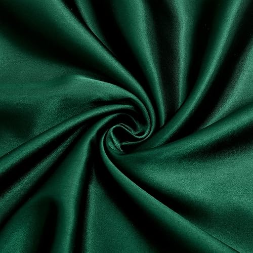 Miniatura 8 de VACVELT Juego de sábanas de satén verde negruzco de 4 piezas, tamaño King, para colchones de bolsillo profundo de 18 a 24 pulgadas, juego de ropa de