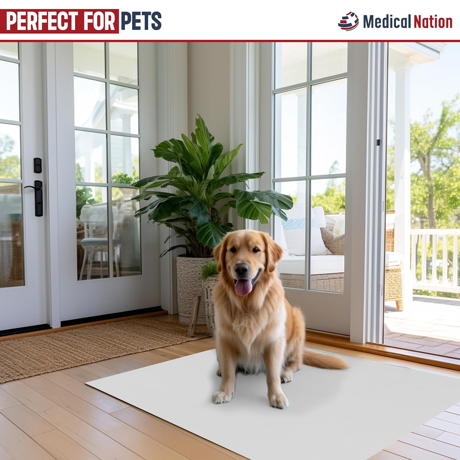 Medical Nation Sticky Mat - 24" x 36" - 120 White Sheets (Pack of 4 Mats - 30 Sheets per Mat) for Clean Rooms, Construction, Medical Facilities, Laboratories, Hospitals and Pets - Tacky Adhesive Mats
