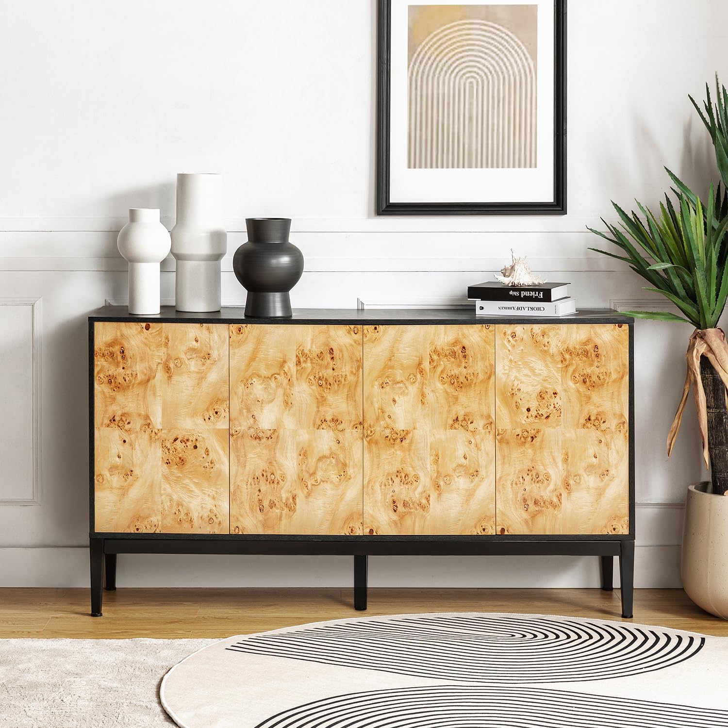 HULALA HOME Credenza Sideboard Buffet Free