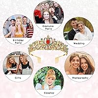 Vista 67 de Corona, coronas para mujer, tiaras para mujer, corona de princesa, corona de cumpleaños, tiaras y coronas para mujer diadema de cumpleaños, Aleación