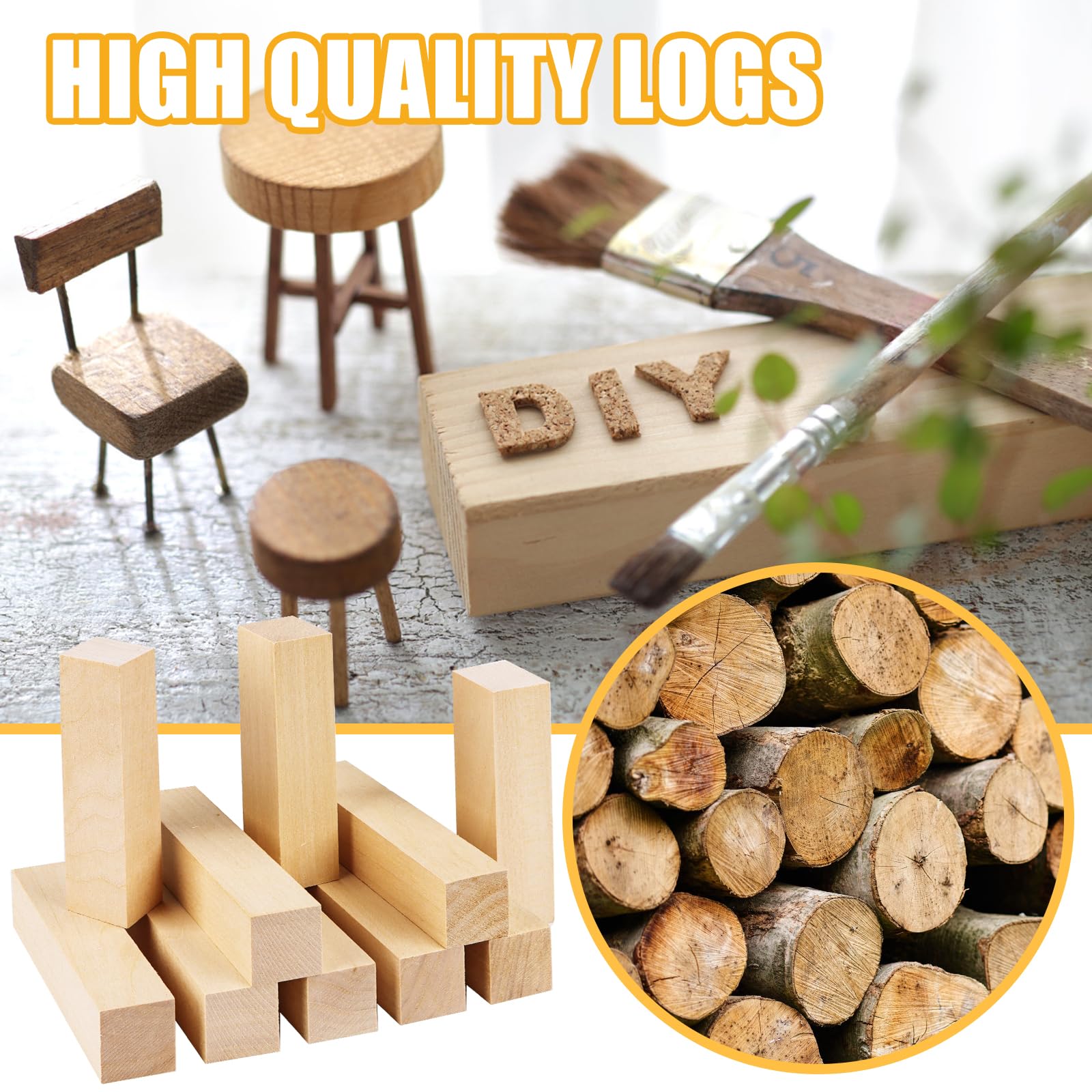 Schnitzholz Set 13-teilig - Lindenholz Blöcke In 3 Größen Für Schnitzarbeiten