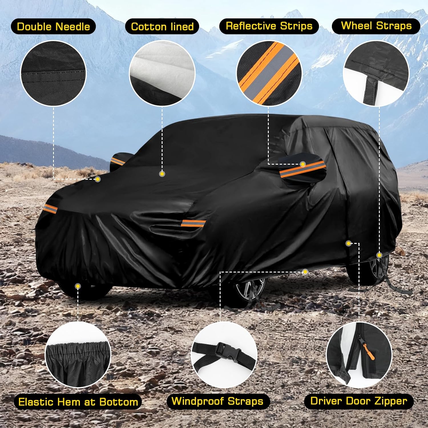 for Kia Soul Car Cover 2009-2025, All Weather Car Cover Custom fit for Kia, Full Exterior Cover for Snow Rain Dust Hail Leaves Bird droppings Protection