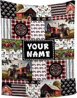 Truck Personalized Custom Name Blankets Customized Animal Blanket with Name for Baby Girls Boys Adults Soft Fluzzy Gifts for Thanksgiving Christmas Birthday Anniversaries 40