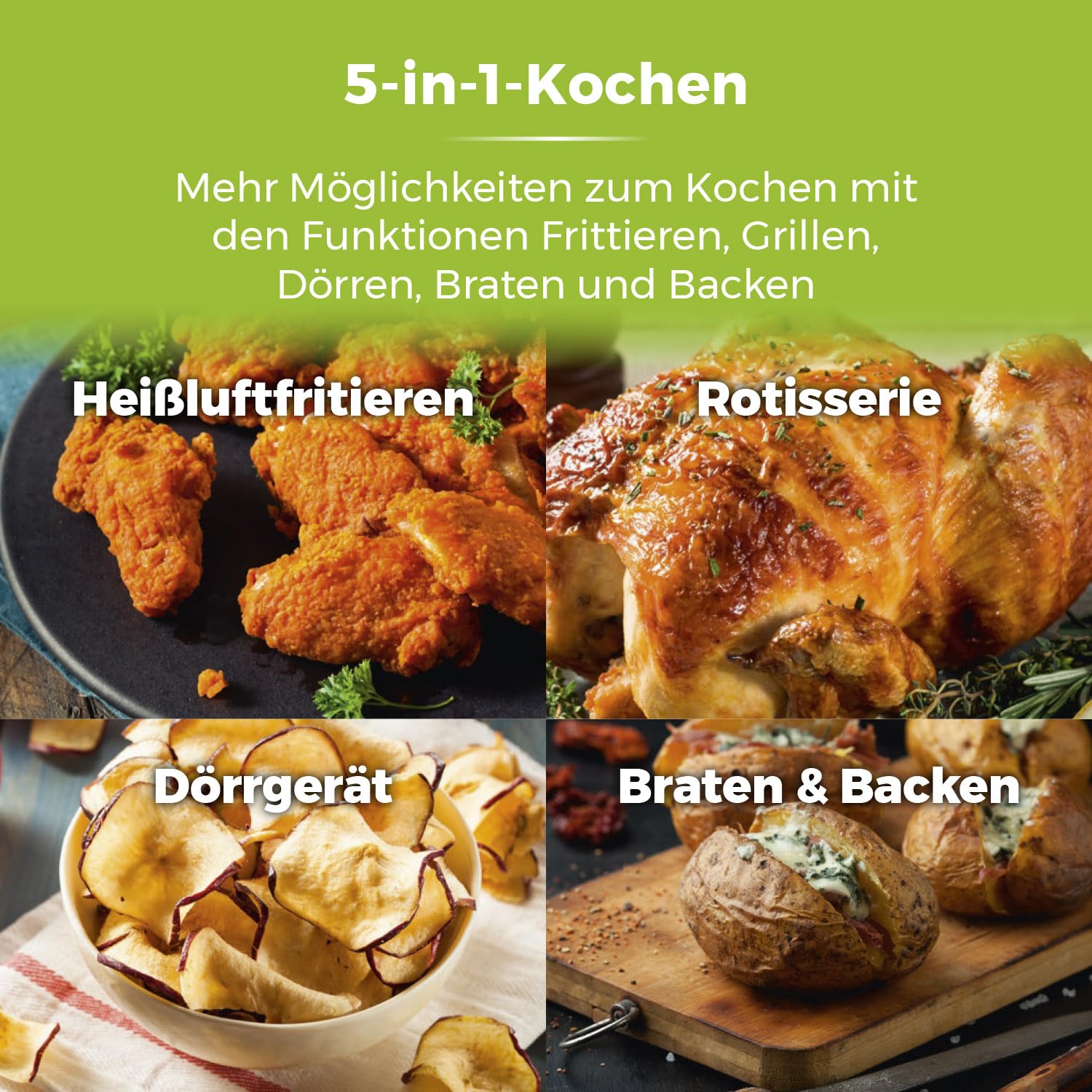 Tower T17039 Xpress Pro 5-in-1 Digitale Heißluftfritteuse mit Schneller Luftzirkulation, 60-Minuten-Timer - Airfryer Heißluftfritteuse XXL 11 l - 2000W - Schwarz