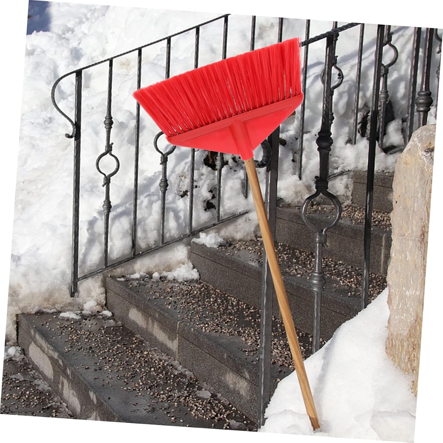 ORFOFE Kitchen Broom Replacement Head Durable Plastic Sweeper Part for Indoor and Outdoor Use for Home Office and Kitchen Cleaning