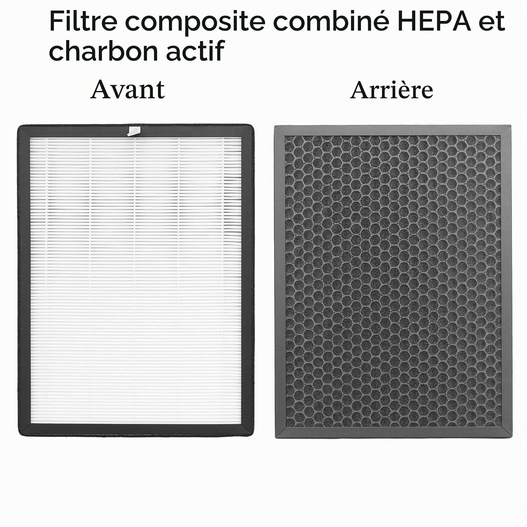 XD6220F0 Filtre HEPA et charbon actif pour purificateur d'air Rowenta Pure Air Essential PU2530 PU2530F0 2 en 1 Filtre de rechange