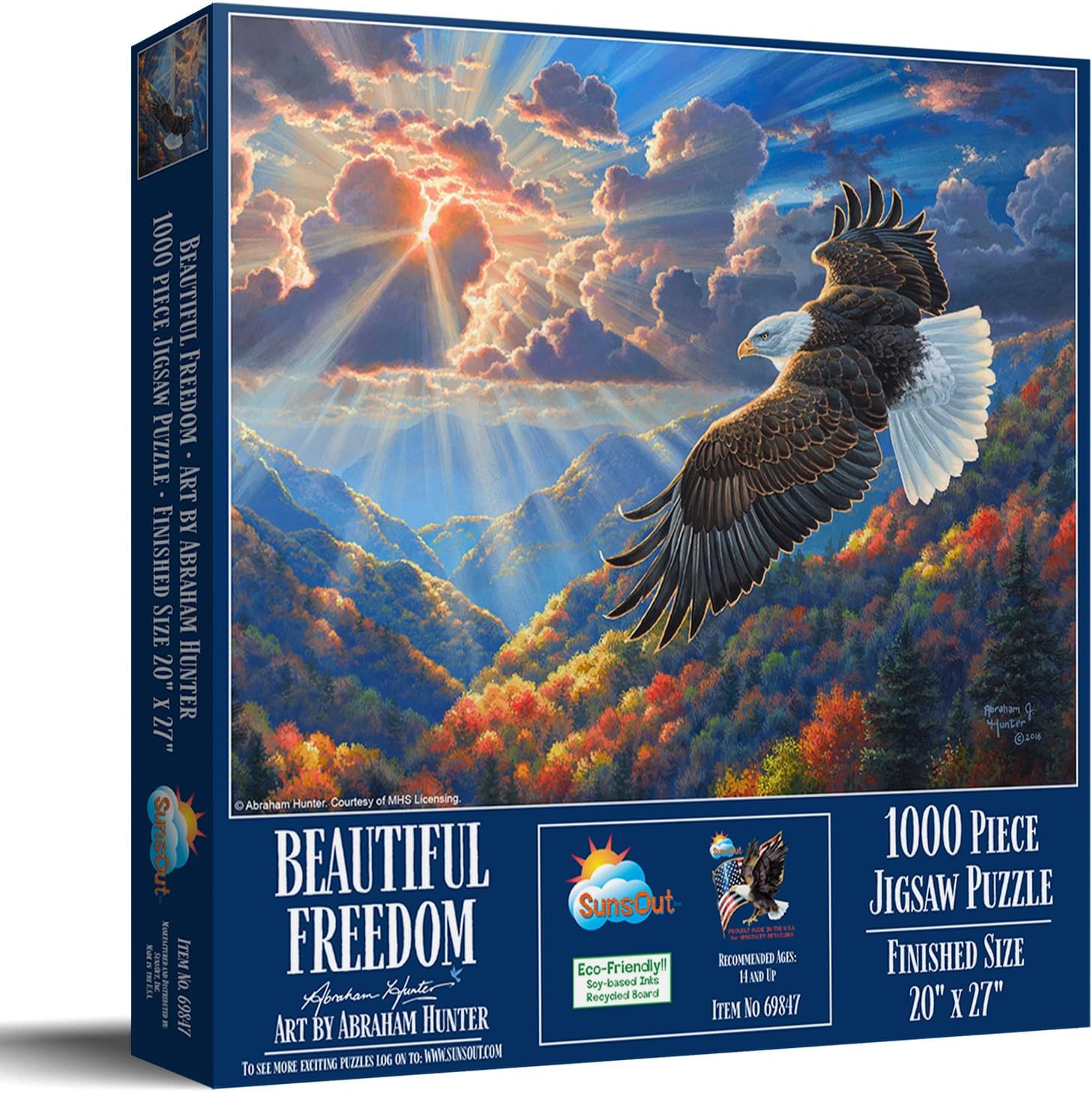 SUNSOUT INC - Beautiful Freedom - 1000 pc Jigsaw Puzzle by Artist: Abraham Hunter - MPN # 69847