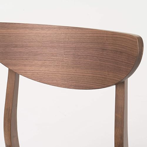 Miniatura 4 de Christopher Knight Home Juego de 2 sillas de comedor de piel de anís  nogal, acabado marrón oscuro y nogal