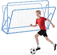 Vista 7 de GarveeLife 6X4 Ft Adjustable Soccer Rebounder Net, Heavy Duty Soccer Rebound Net with Iron Frame, Rust Resistant, Football Training Equipment for